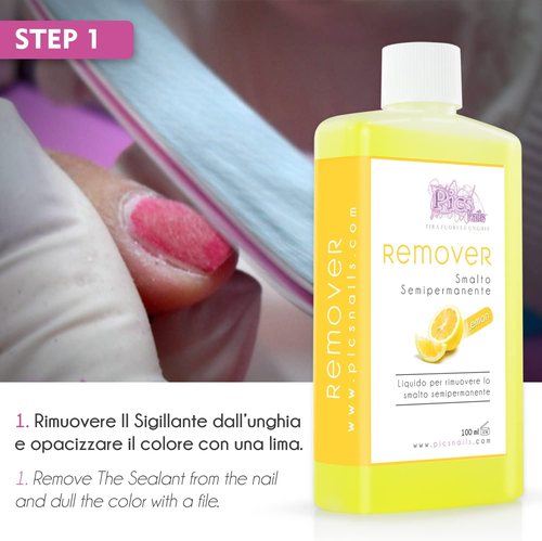 Remover Smalto Semipermanente Limone 100 ml